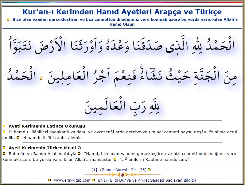 Zumer-Suresi-74-Hamd-Olsun